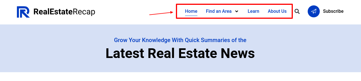 real estate web design easy-navigation